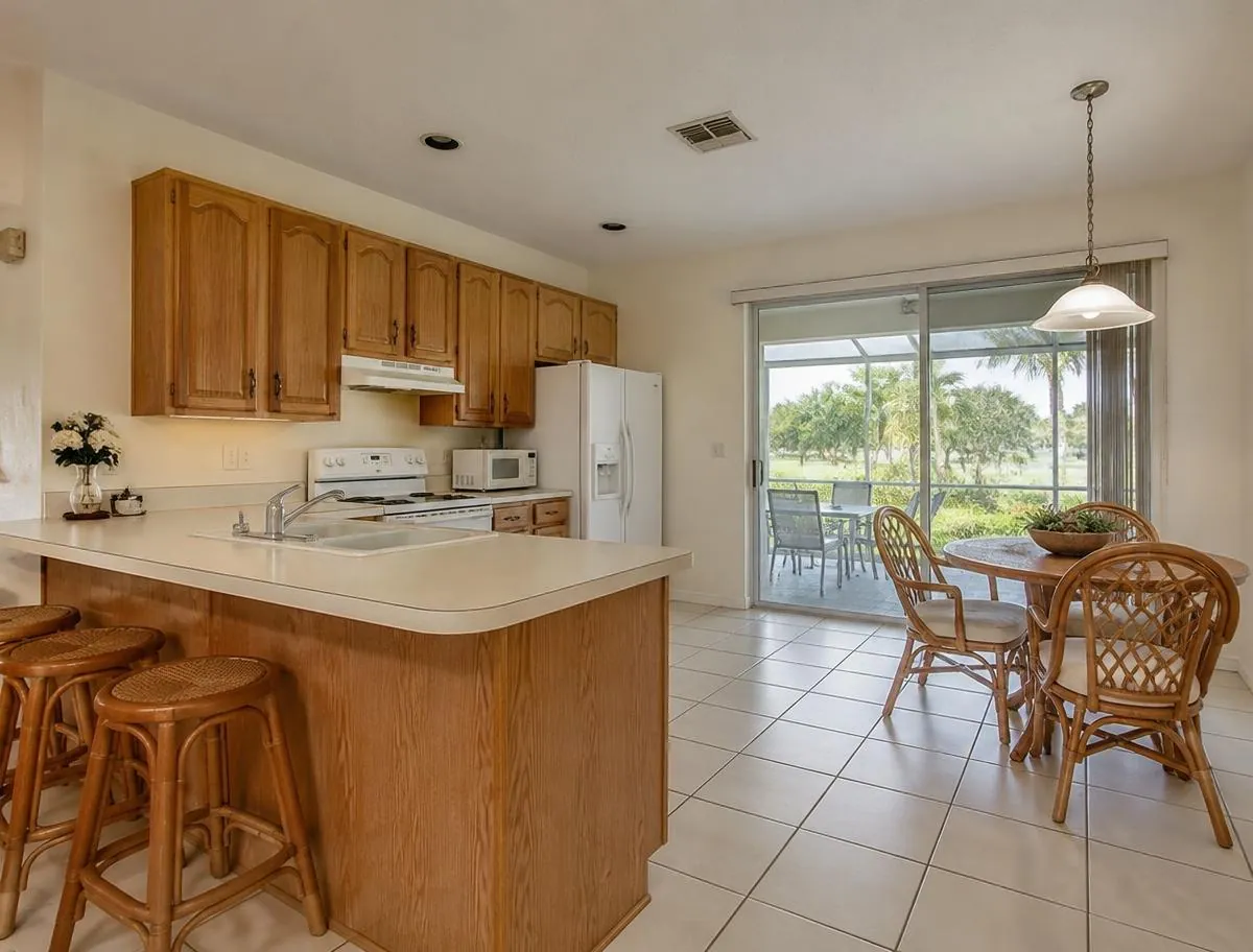 Dated but well-kept Florida kitchen